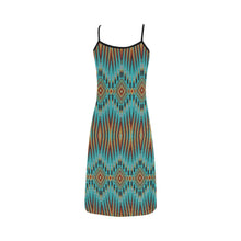 Load image into Gallery viewer, Fire Feather Turquoise Alcestis Slip Dress
