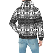 Load image into Gallery viewer, Writing on Stone Black and White Men&#39;s Padded Hooded Jacket
