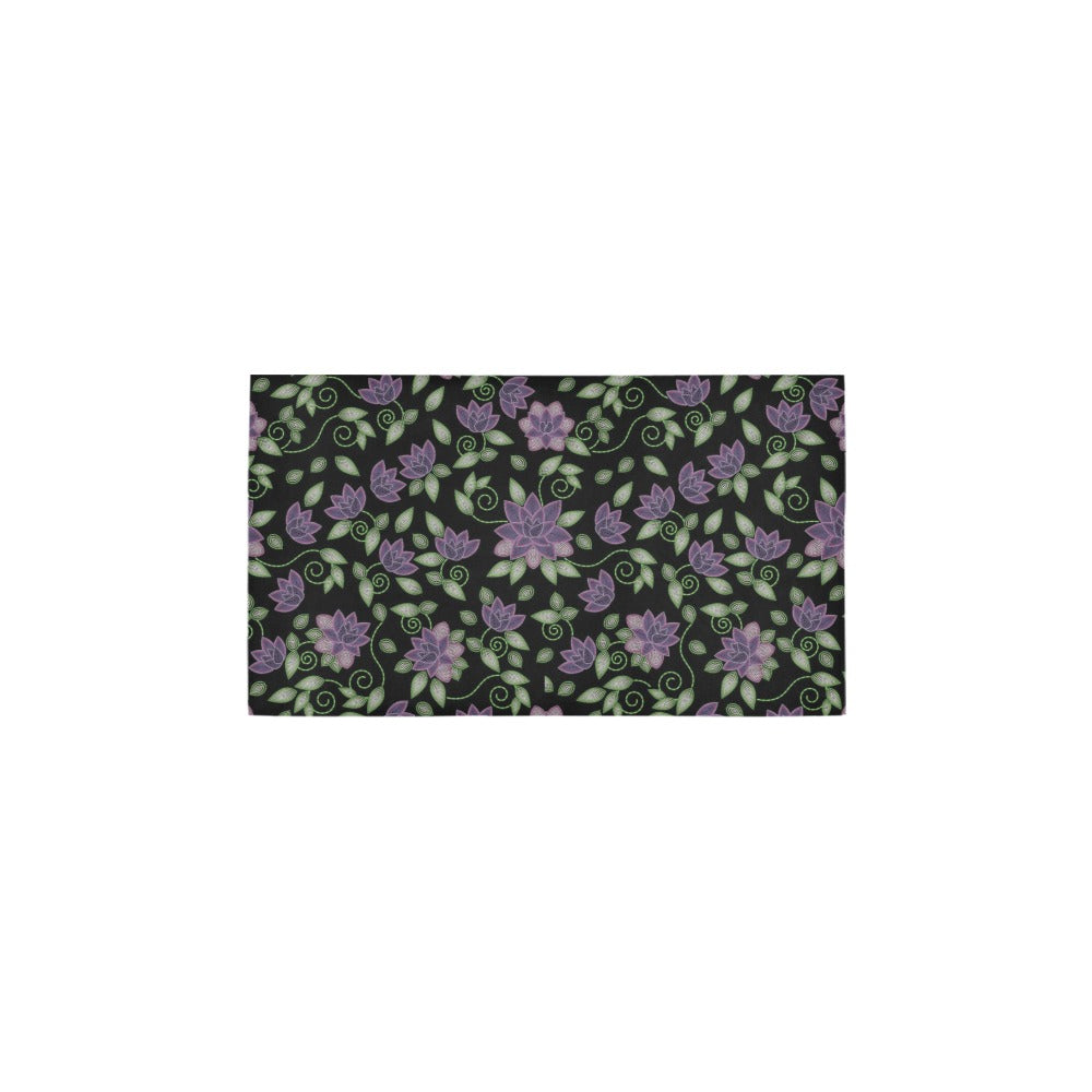 Purple Beaded Rose Bath Rug 16''x 28''