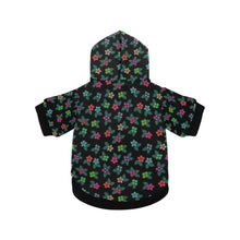 Load image into Gallery viewer, Berry Flowers Black Pet Dog Hoodie
