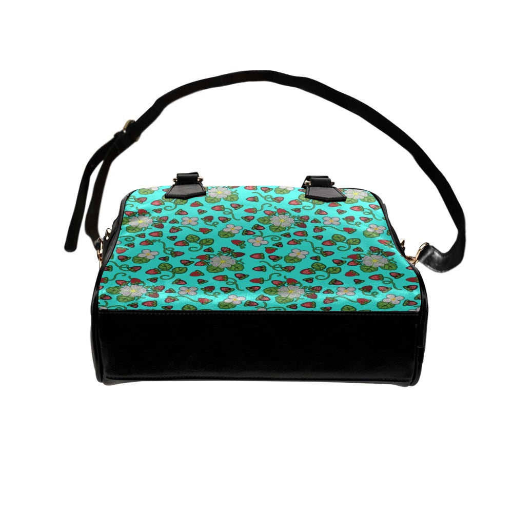 Strawberry Dreams Turquoise Shoulder Handbag