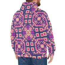 Load image into Gallery viewer, Kaleidoscope Bleu Men&#39;s Long Sleeve Fleece Hoodie
