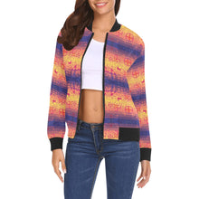 Load image into Gallery viewer, Soleil Indigo Bomber Jacket for Women
