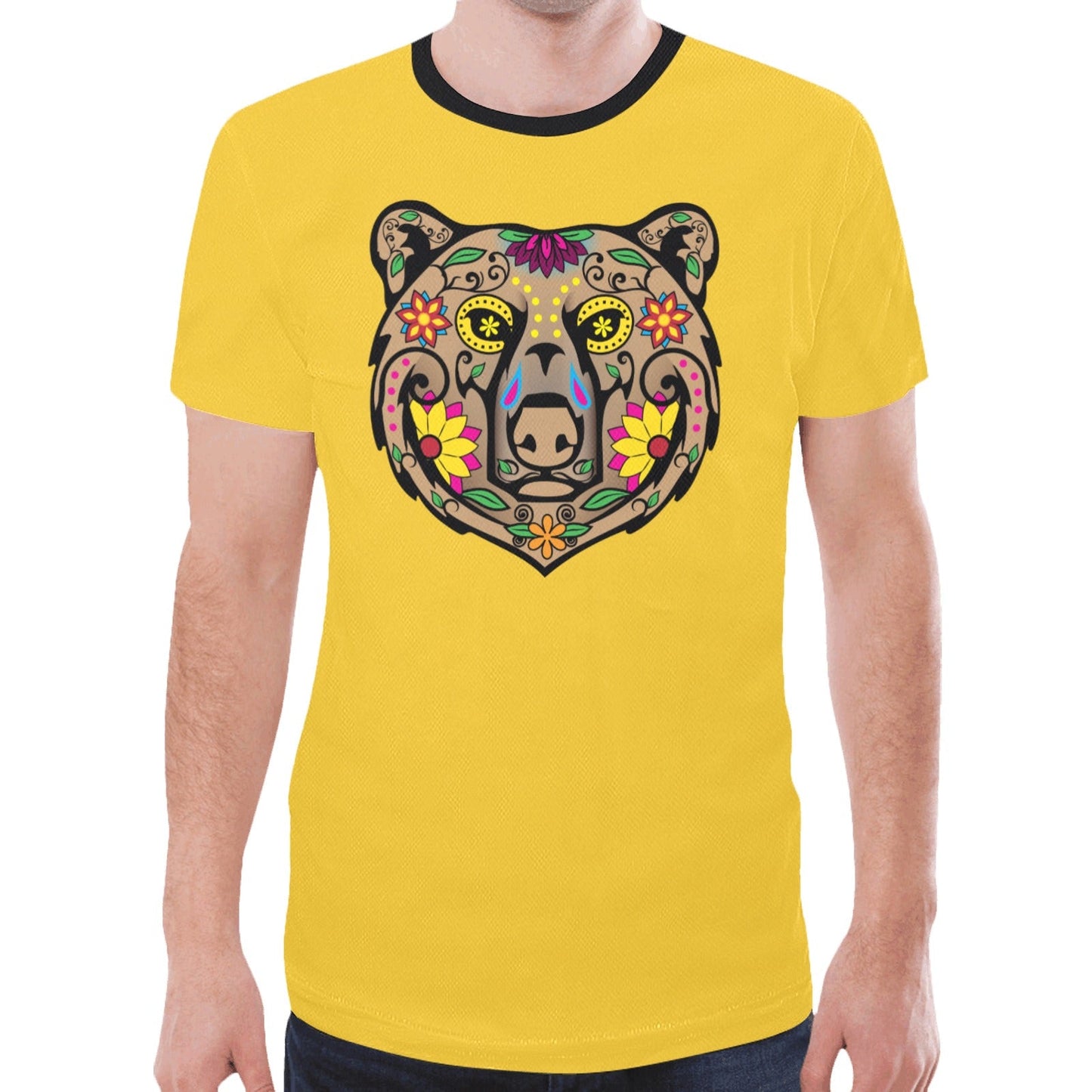 Bear Spirit Guide Yellow T-shirt for Men