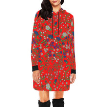 Load image into Gallery viewer, Grandmother Stories Fire Hoodie Dress
