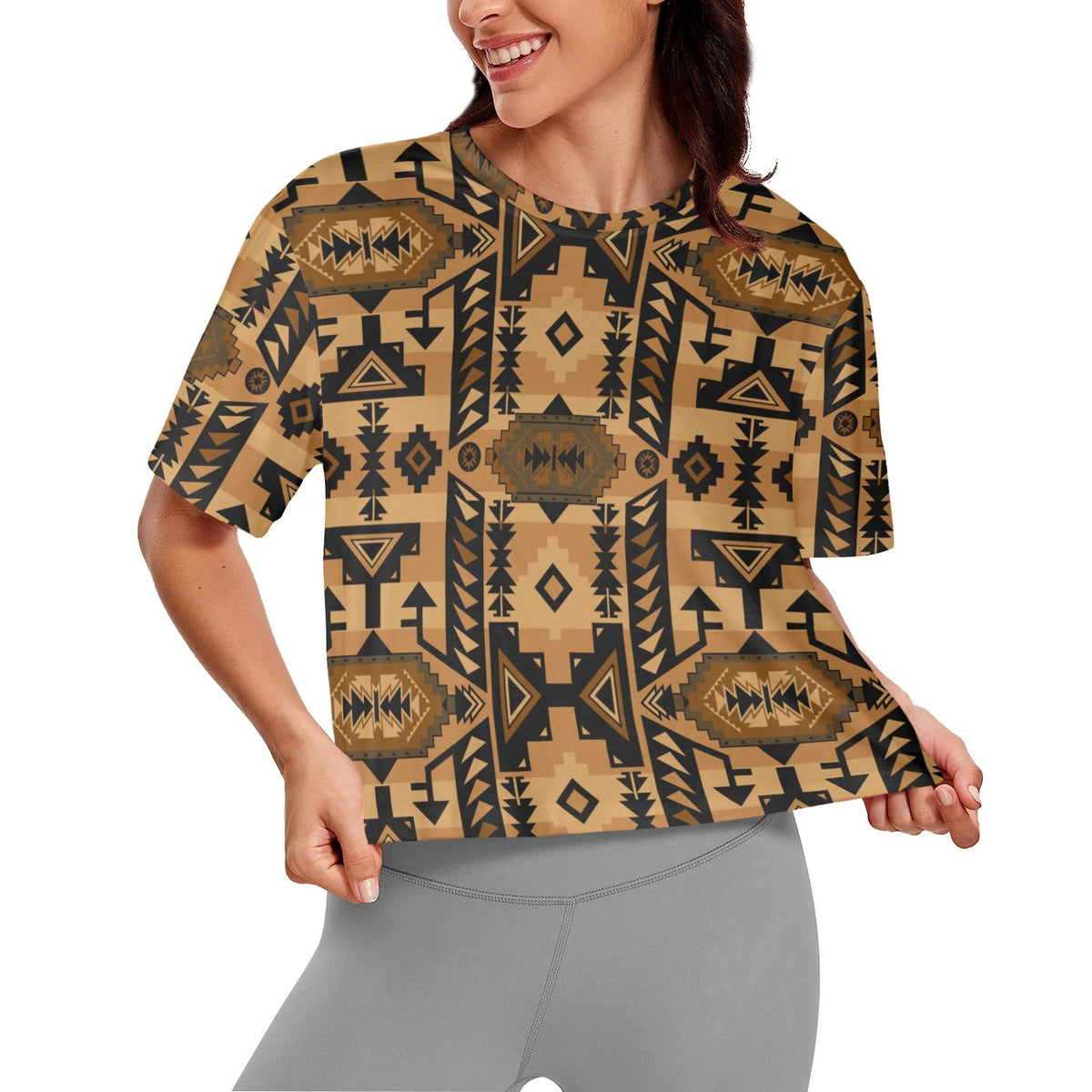 Chiefs Mountain Tan Crop Top