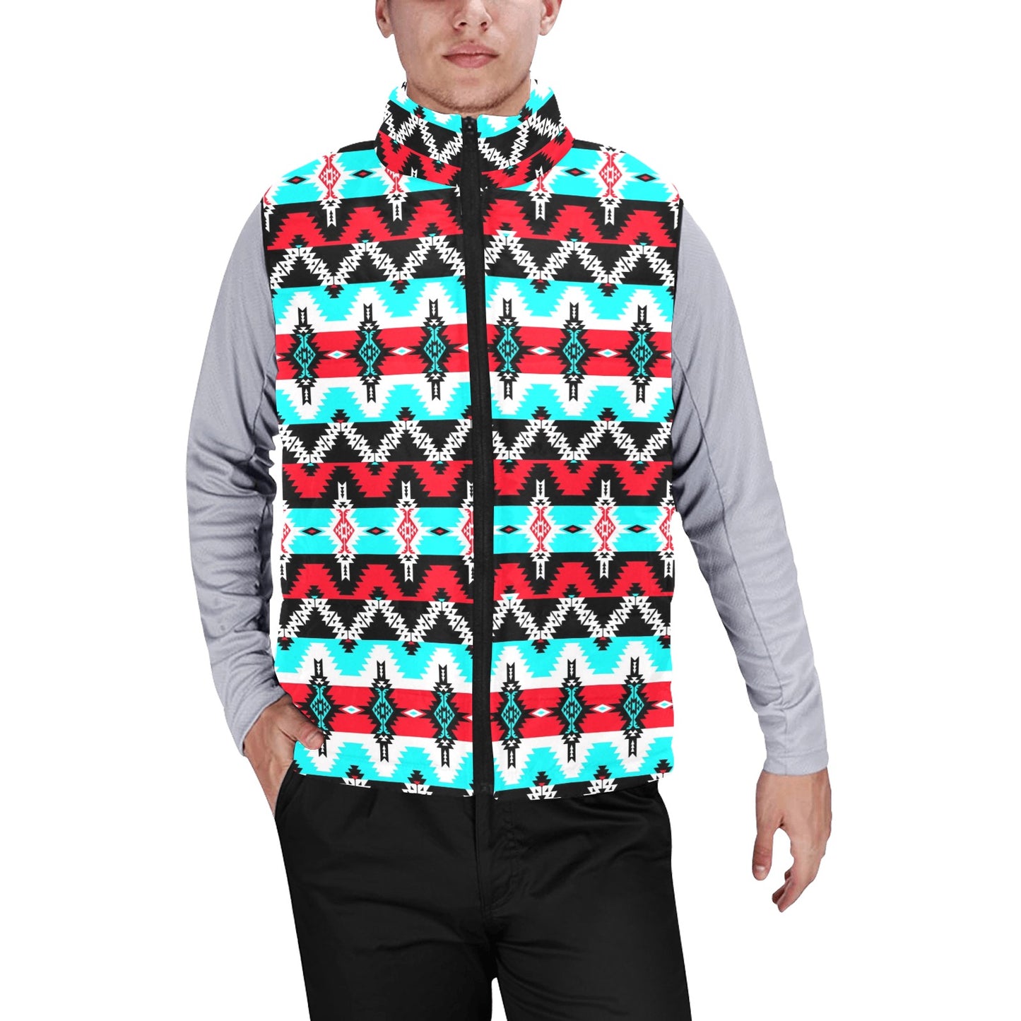 Two Spirit Dance Men's Padded Vest Jacket