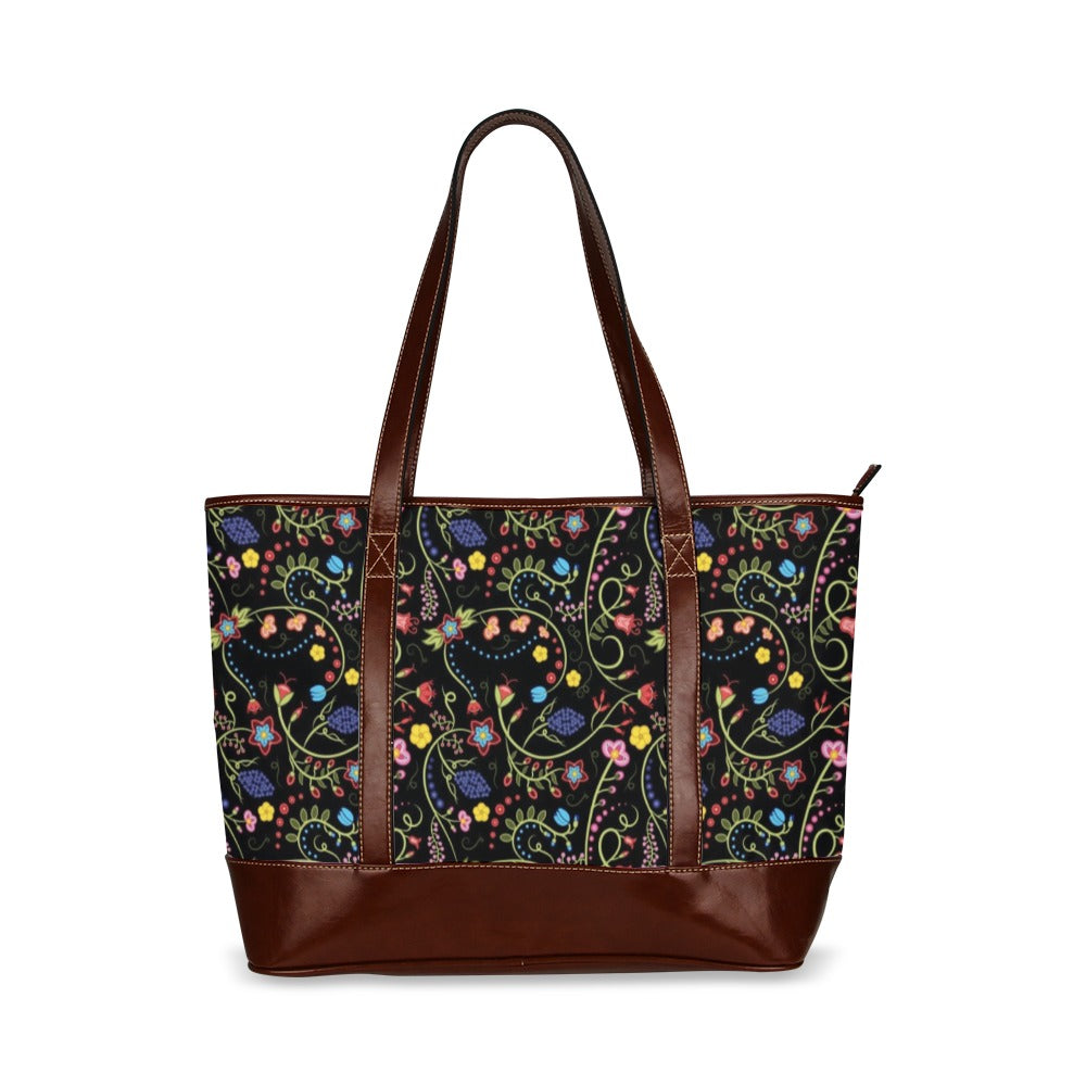 Fresh Fleur Midnight Tote Handbag