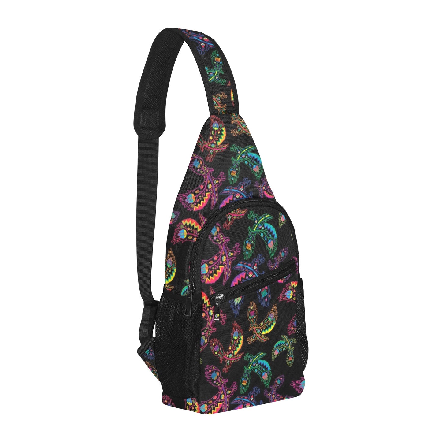 Neon Floral Eagles Chest Bag