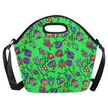 Load image into Gallery viewer, Indigenous Paisley Green Neoprene Lunch Bag/Large
