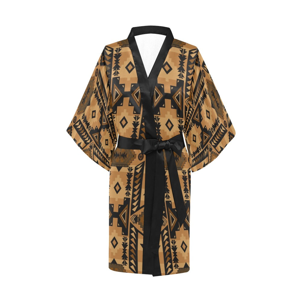 Chiefs Mountain Tan Kimono Robe