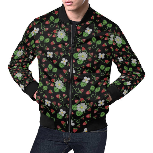 Strawberry Dreams Midnight Bomber Jacket for Men