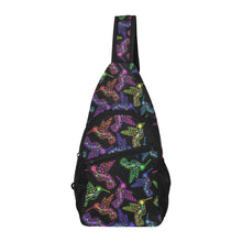 Load image into Gallery viewer, Neon Floral Hummingbirds Chest Bag
