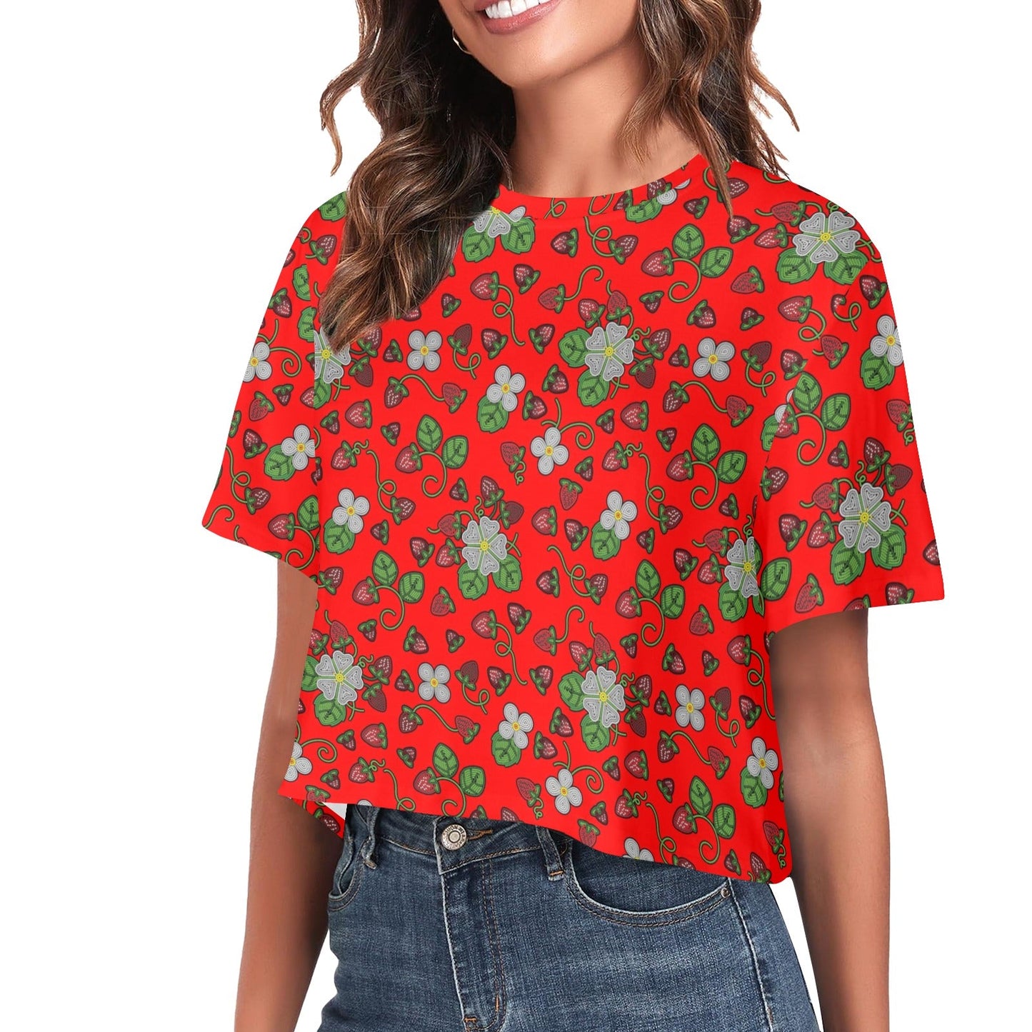 Strawberry Dreams Fire Crop Top