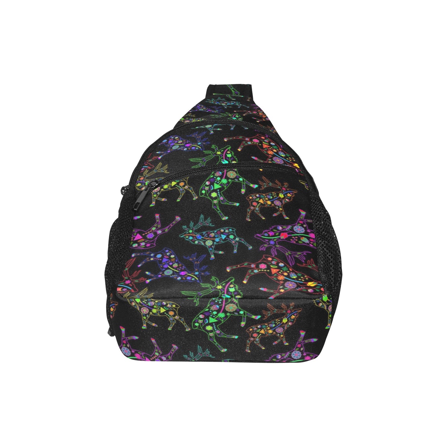 Neon Floral Elks Chest Bag