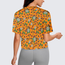 Load image into Gallery viewer, Strawberry Dreams Carrot Crop Top
