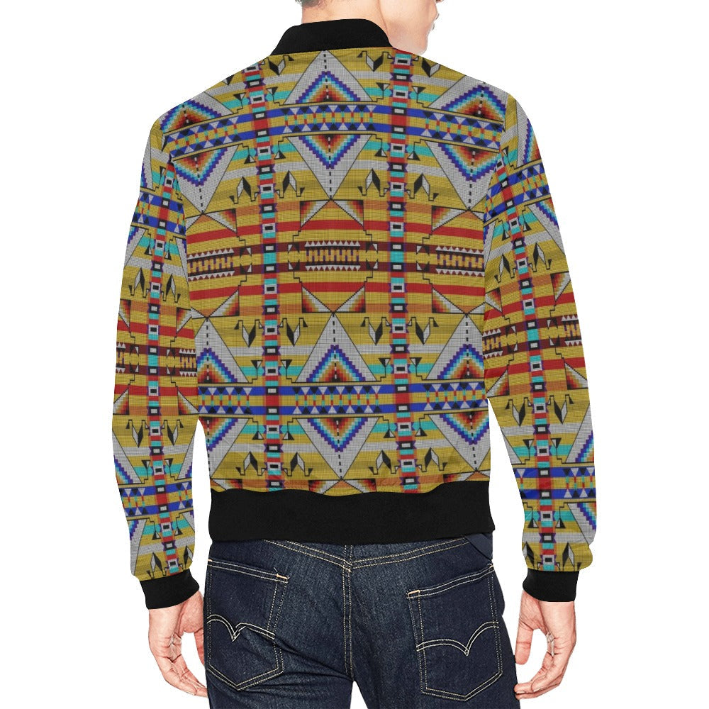 Medicine Blessing Yellow Bomber Jacket for Men