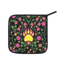 Load image into Gallery viewer, Floral Bearpaw Pink and Yellow Oven Mitt &amp; Pot Holder
