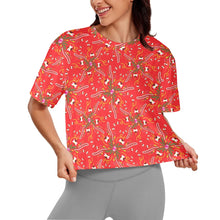 Load image into Gallery viewer, Willow Bee Cardinal Crop Top
