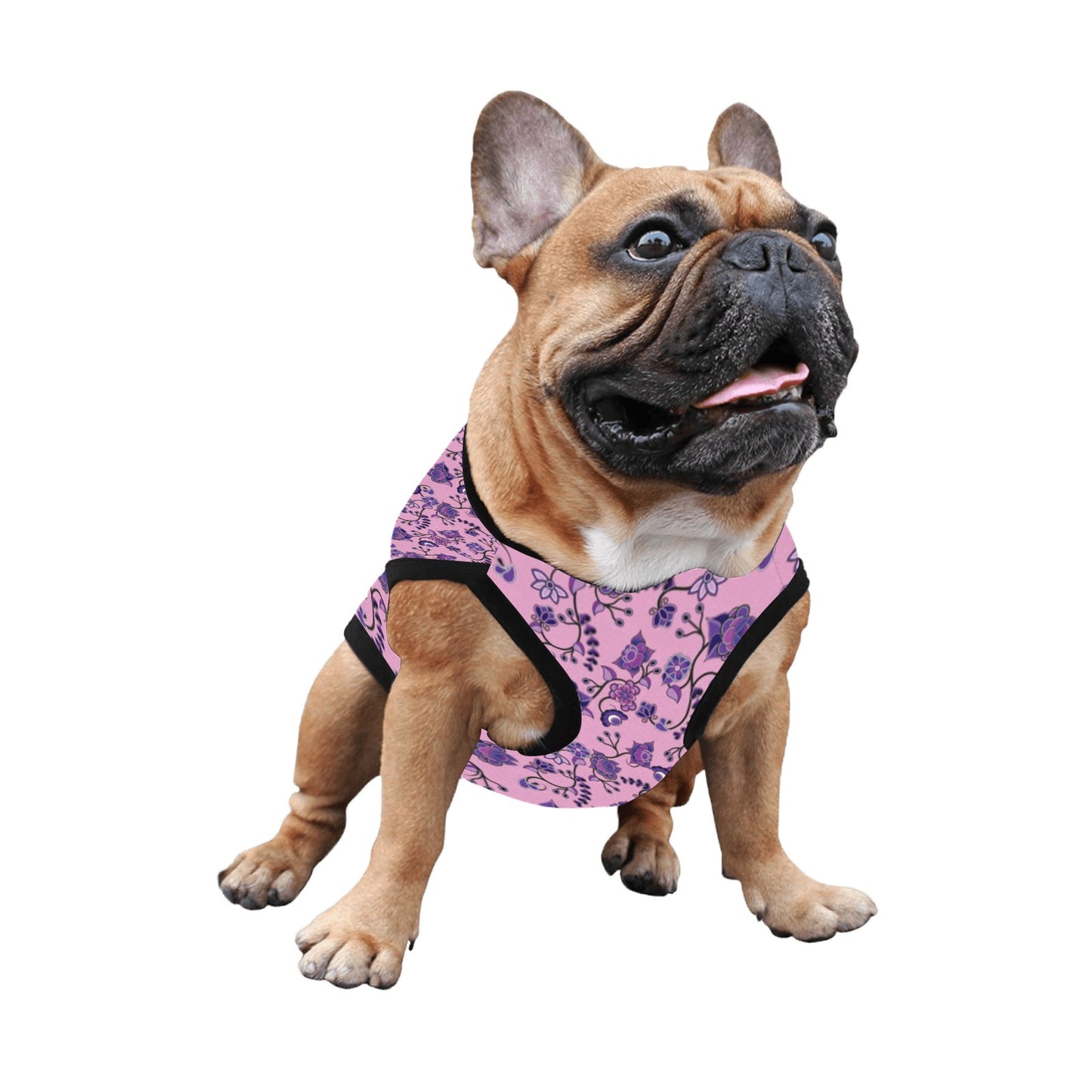 Purple Floral Amour Pet Tank Top