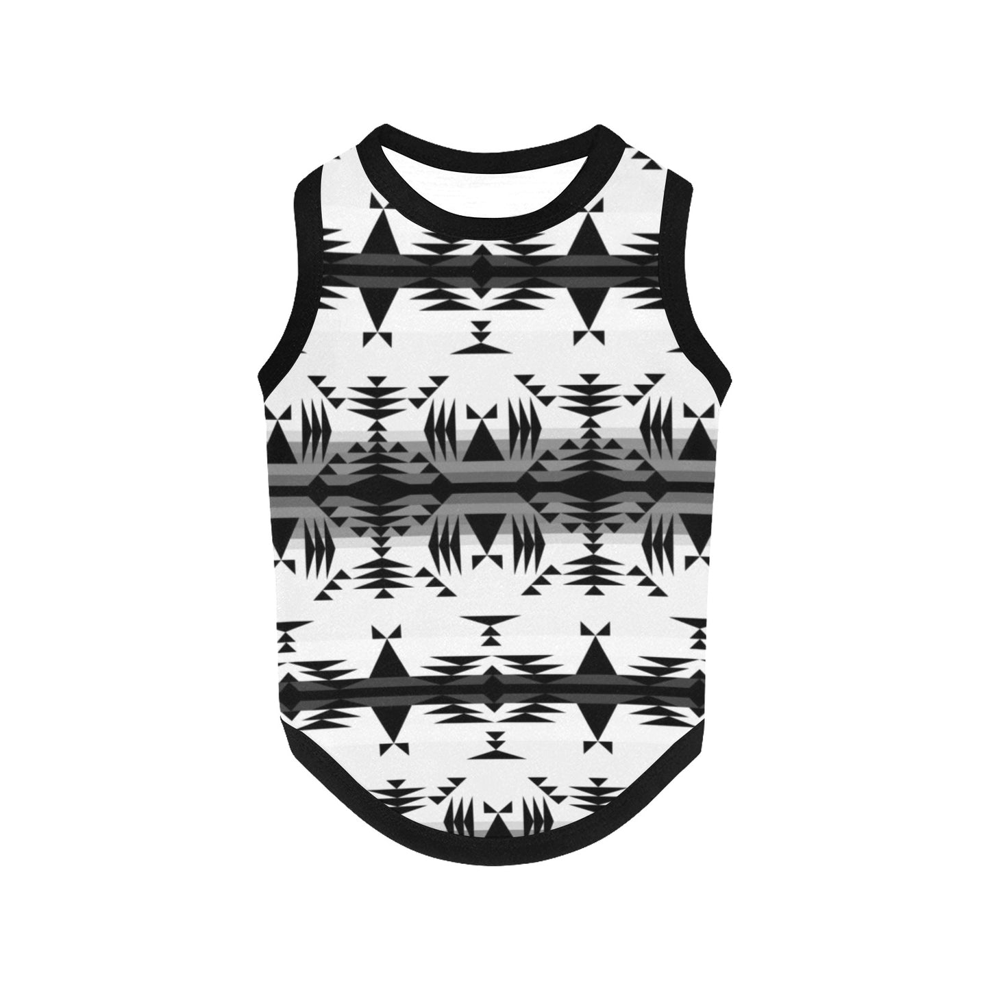 Between the Mountains White and Black Pet Tank Top