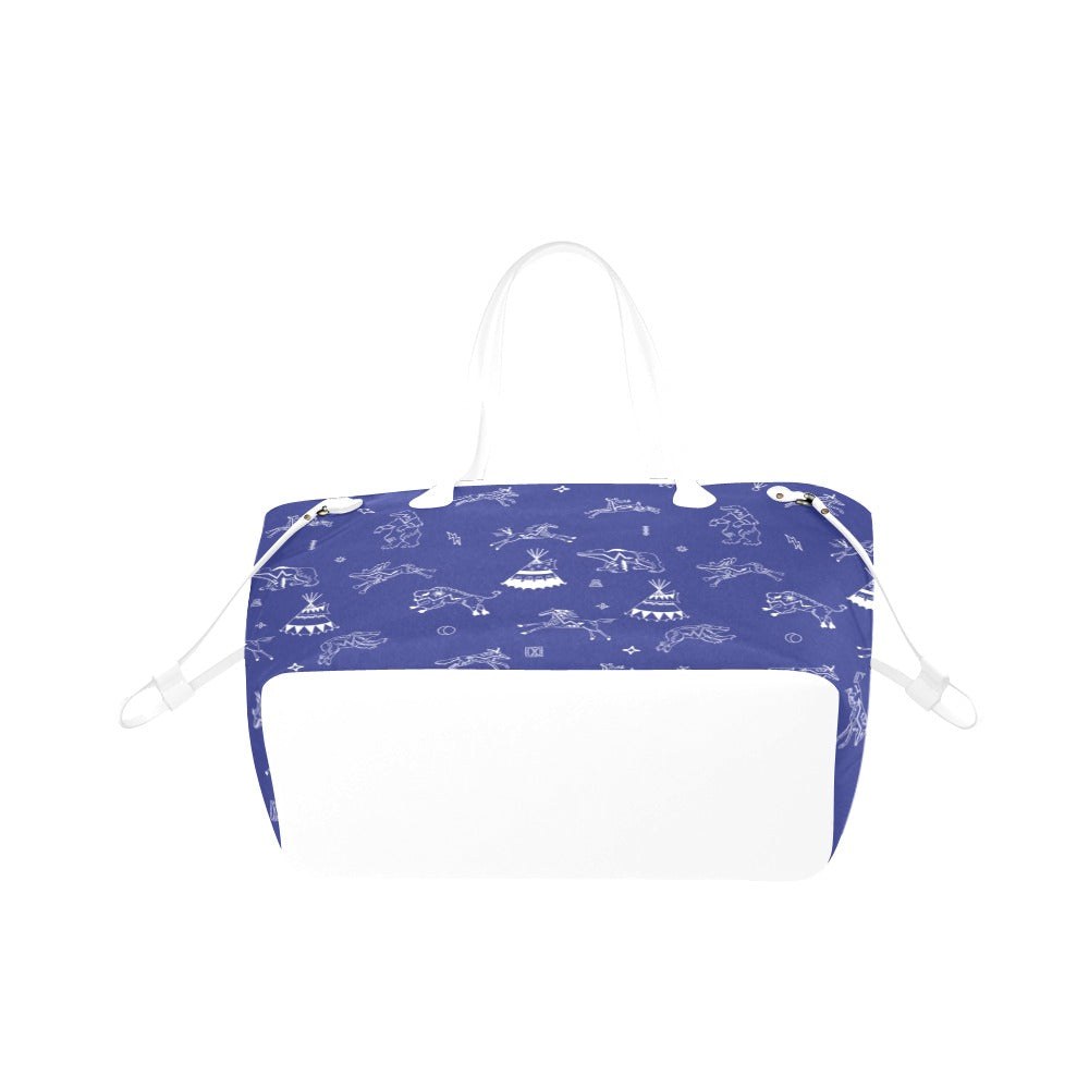 Ledger Dables Blue Clover Canvas Tote Bag