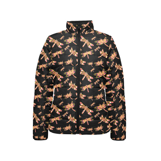 Gathering Yellow Black Stand Collar Jacket