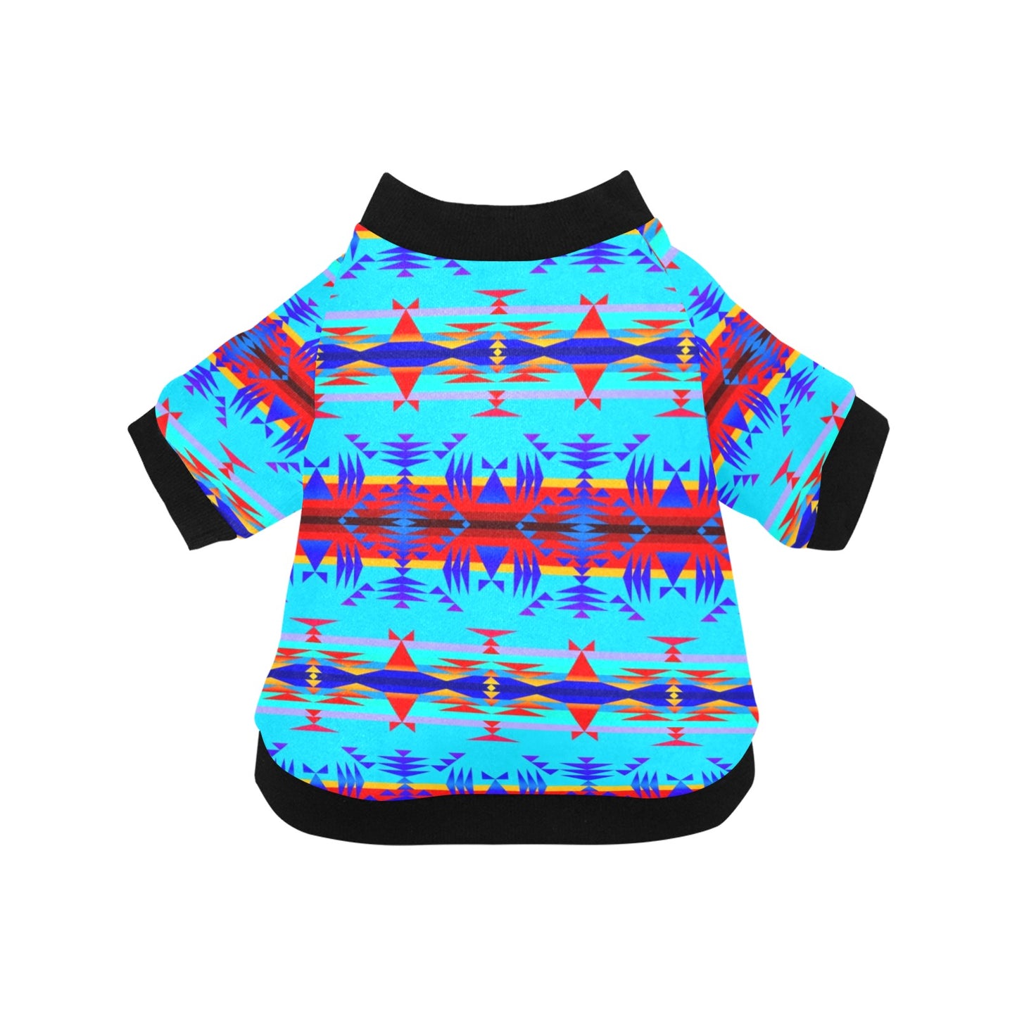 Between the Mountains Blue Pet Dog Round Neck Shirt