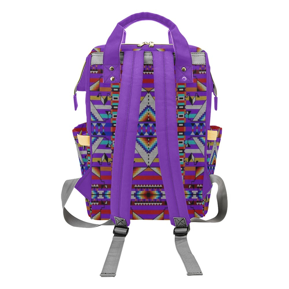 Medicine Blessing Purple Multi-Function Diaper Backpack/Diaper Bag