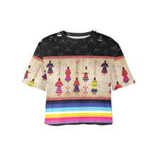 Load image into Gallery viewer, Ledger Round Dance Midnight Crop Top
