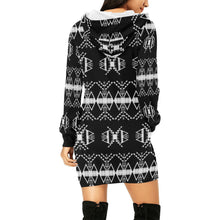 Load image into Gallery viewer, Sacred Trust Black Hoodie Dress
