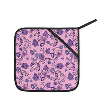 Load image into Gallery viewer, Purple Floral Amour Oven Mitt &amp; Pot Holder
