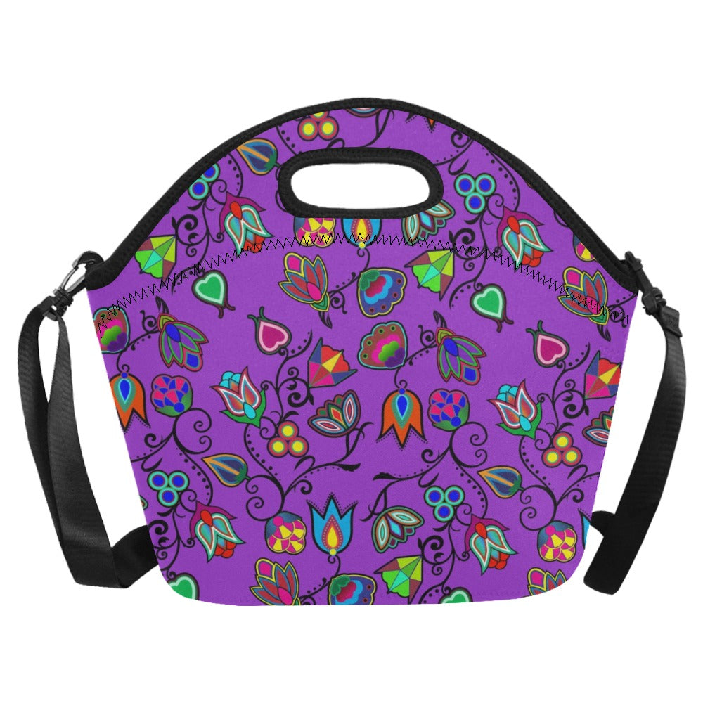 Indigenous Paisley Dark Orchid Neoprene Lunch Bag/Large