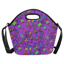 Load image into Gallery viewer, Indigenous Paisley Dark Orchid Neoprene Lunch Bag/Large
