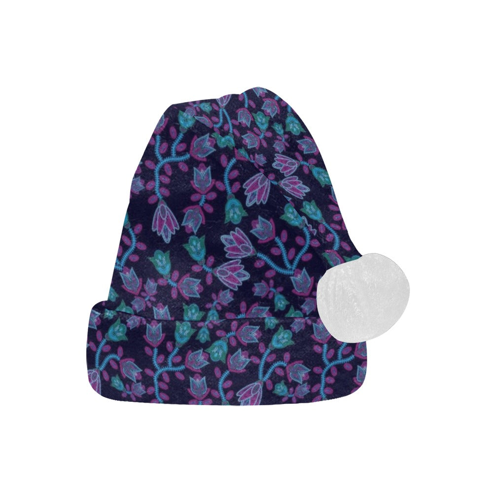 Beaded Blue Nouveau Santa Hat
