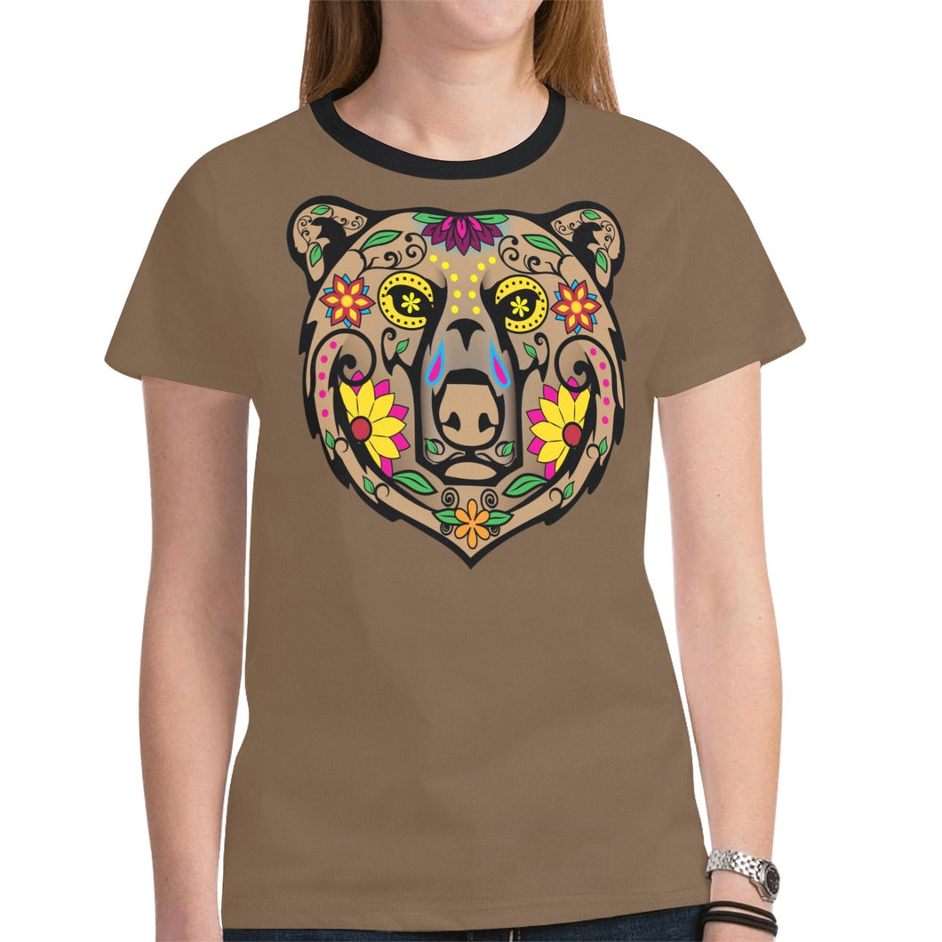 Bear Spirit Guide Dark Brown T-shirt for Women