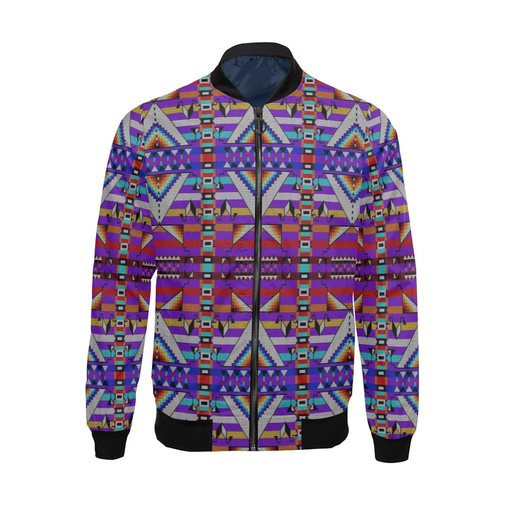 Medicine Blessing Purple Bomber Jacket for Men