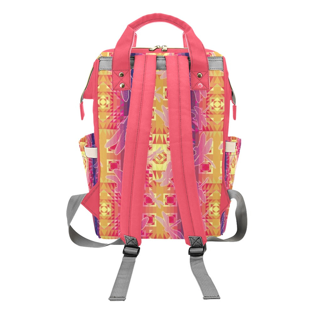 Kaleidoscope Dragonfly Multi-Function Diaper Backpack/Diaper Bag