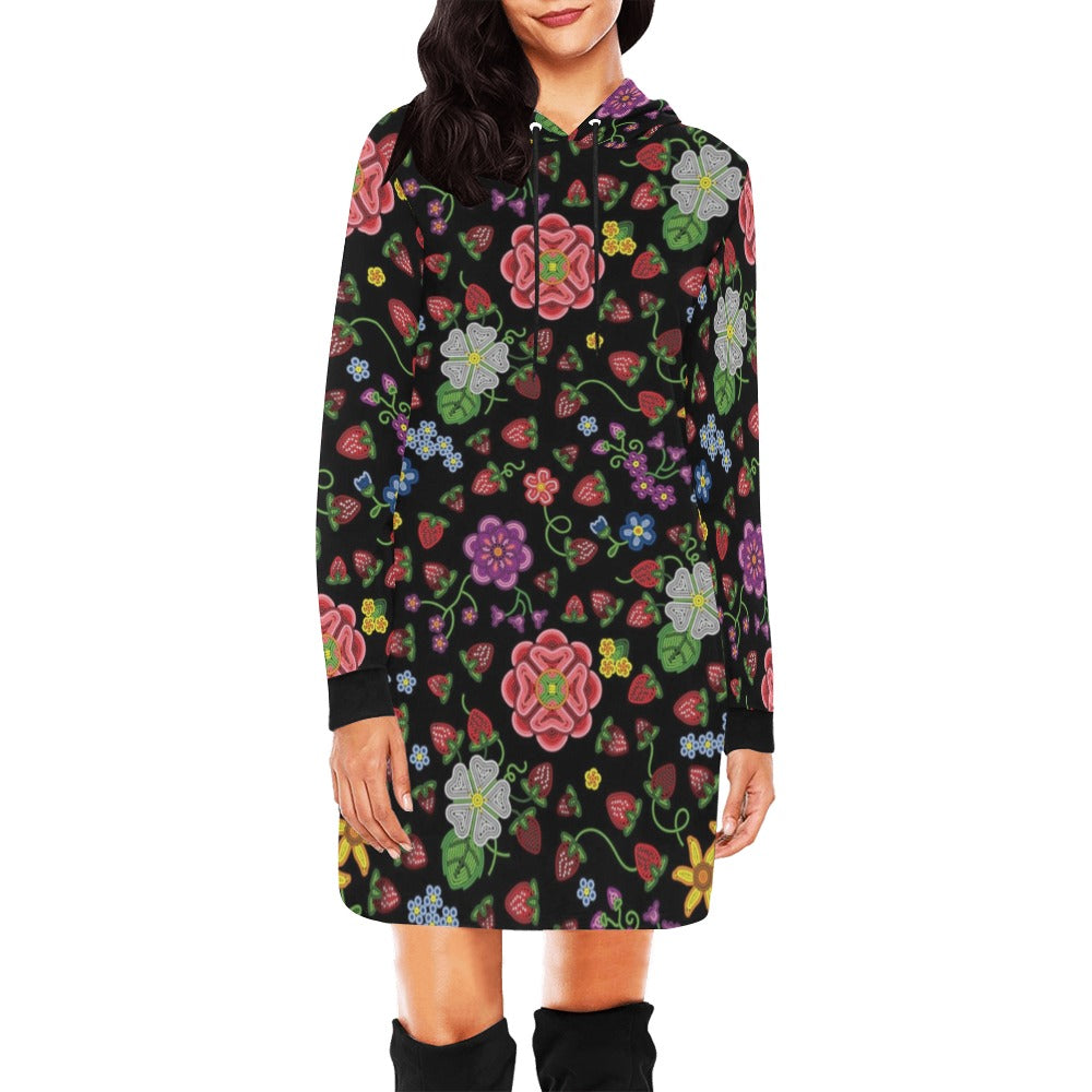 Berry Pop Midnight Hoodie Dress