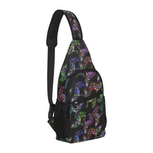 Load image into Gallery viewer, Neon Floral Wolves Chest Bag
