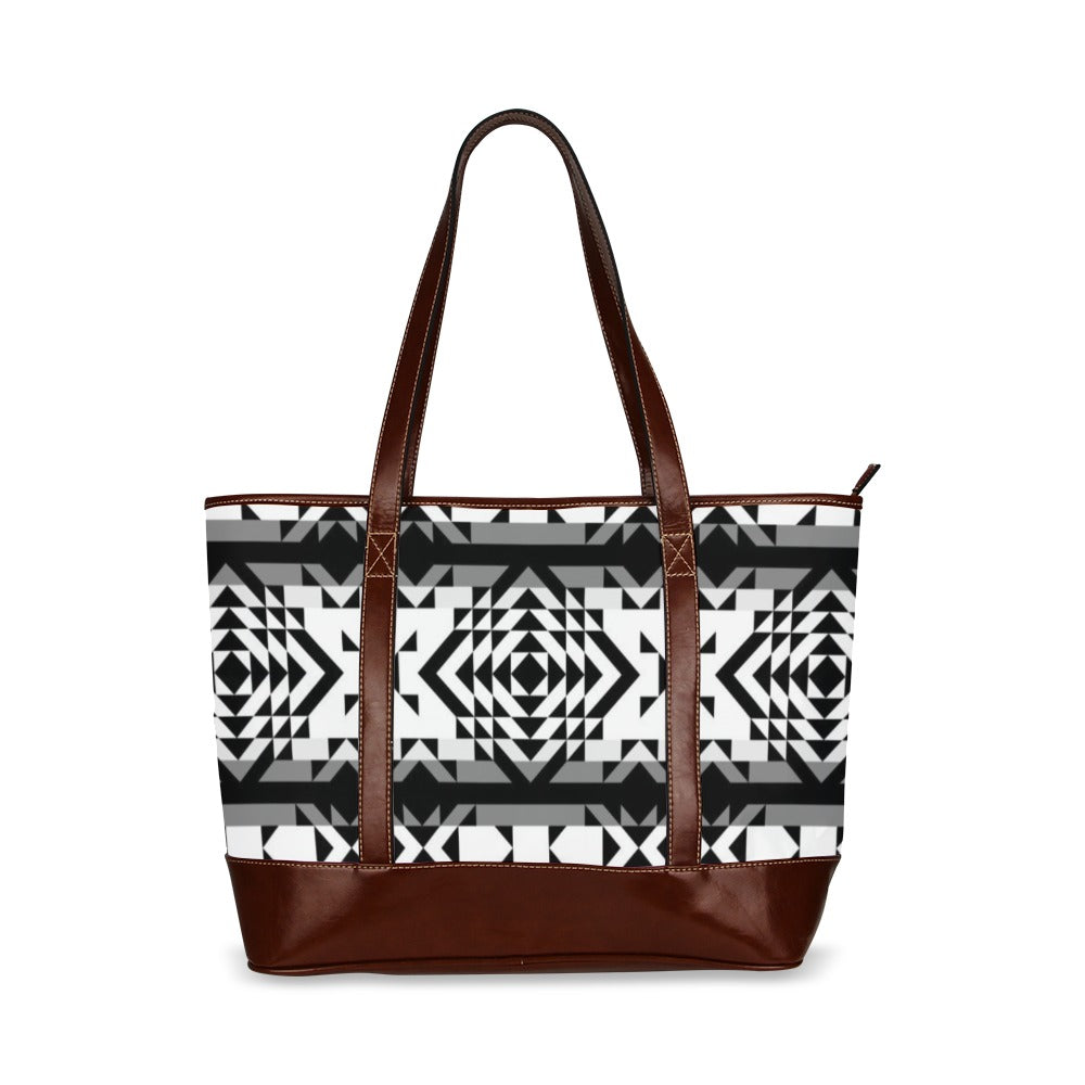 Black Rose Blizzard Tote Handbag