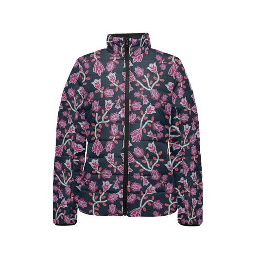 Beaded Pink Stand Collar Jacket