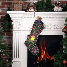 Load image into Gallery viewer, Floral Bearpaw Pink and Yellow Christmas Stocking
