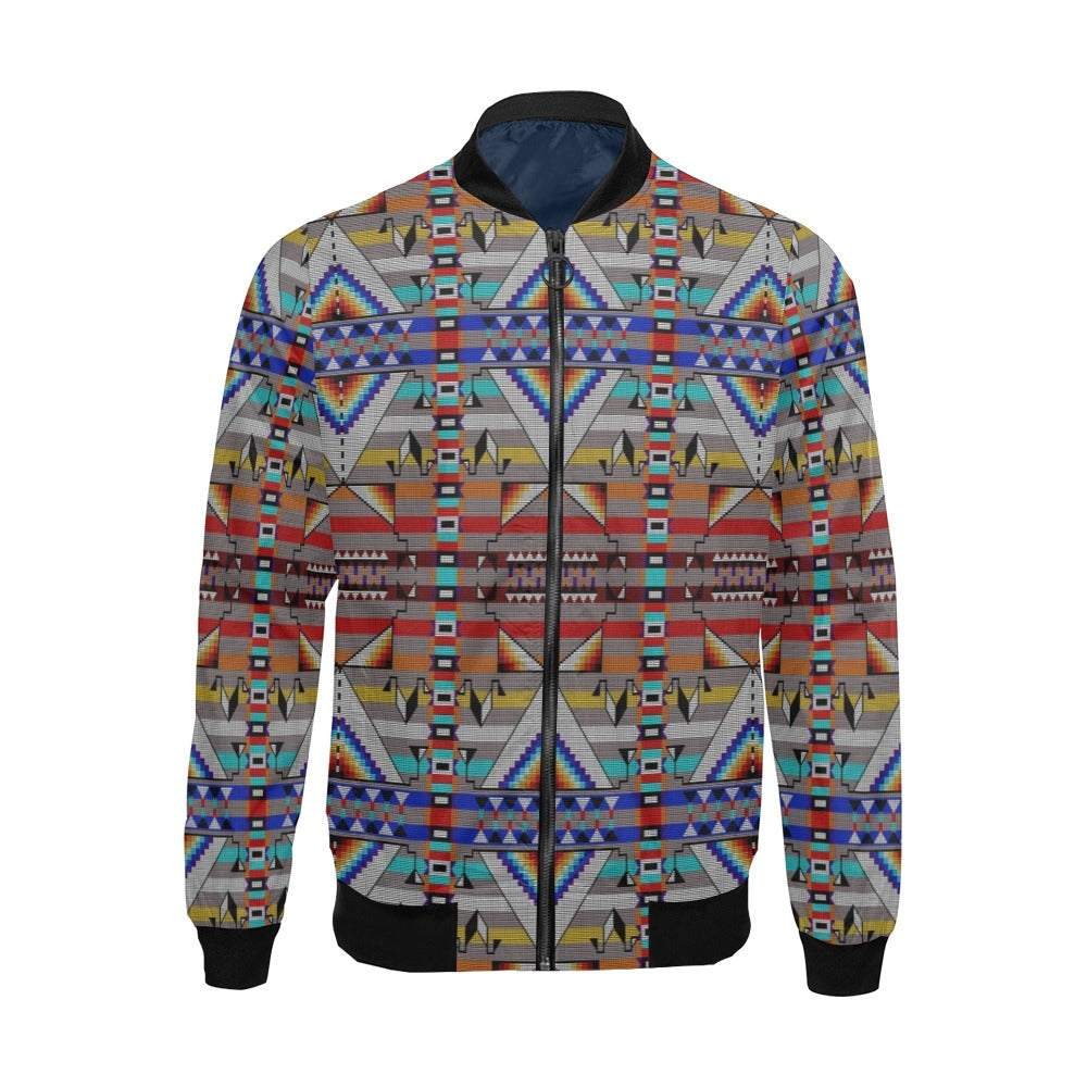 Medicine Blessing Grey Bomber Jacket for Men