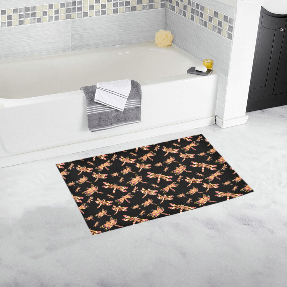 Gathering Yellow Black Bath Rug 16''x 28''