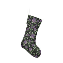 Load image into Gallery viewer, Purple Beaded Rose Christmas Stocking
