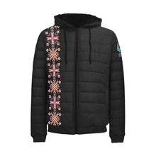 Load image into Gallery viewer, Carnival Lights Overlay Men&#39;s Padded Hooded Jacket
