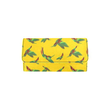 Load image into Gallery viewer, Red Swift Yellow Women&#39;s Trifold Wallet
