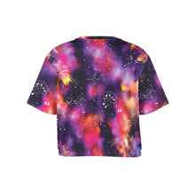 Load image into Gallery viewer, Animal Ancestors 9 Cosmic Swirl Purple and Red Crop Top
