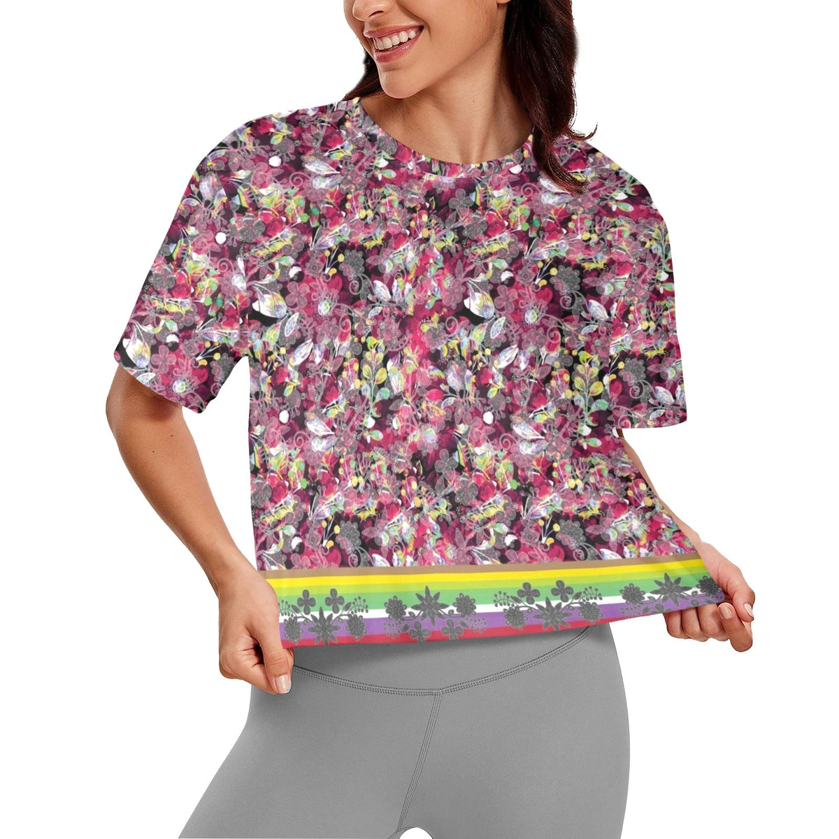 Culture in Nature Maroon Crop Top